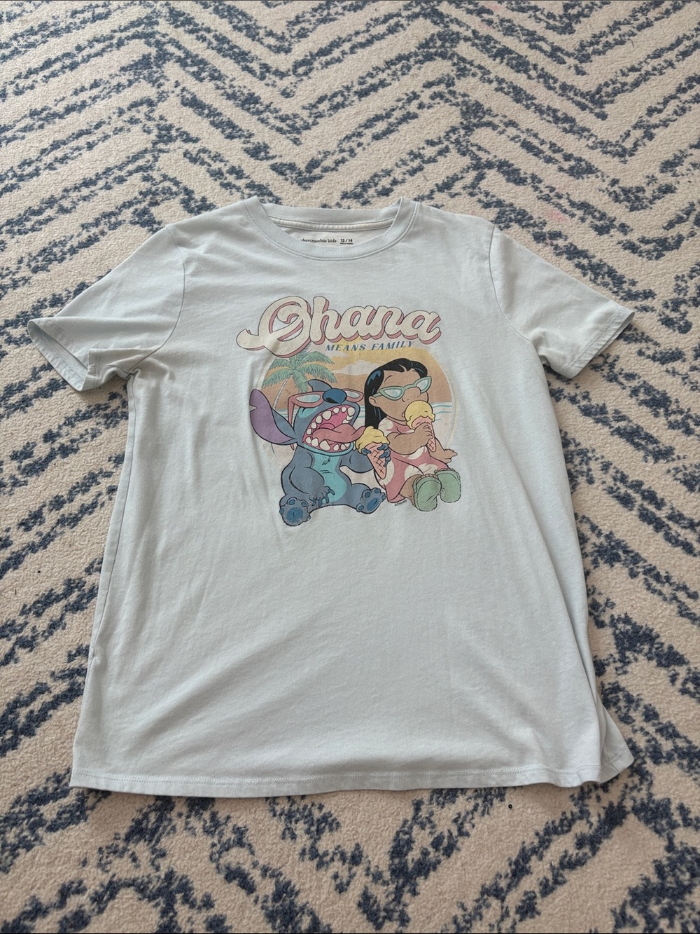 Abercrombie Kids Ohana Graphic T‑Shirt - Light Blue